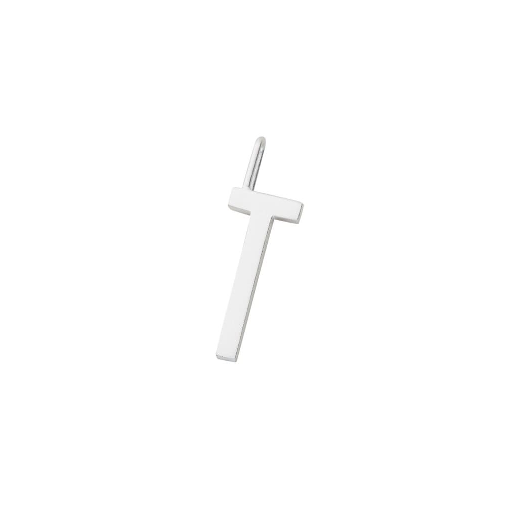 Design Letters, 16 mm Matt 925 Sterling Silver - T