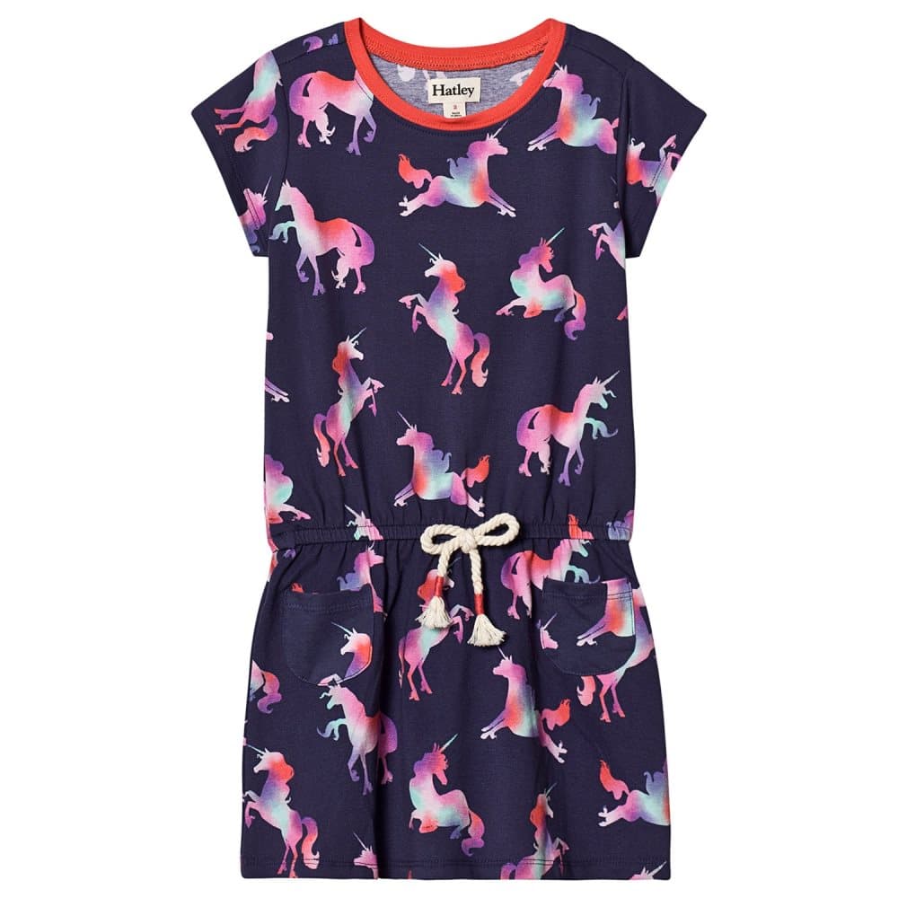 Hatley, Rainbow Unicorns Kjole Lilla