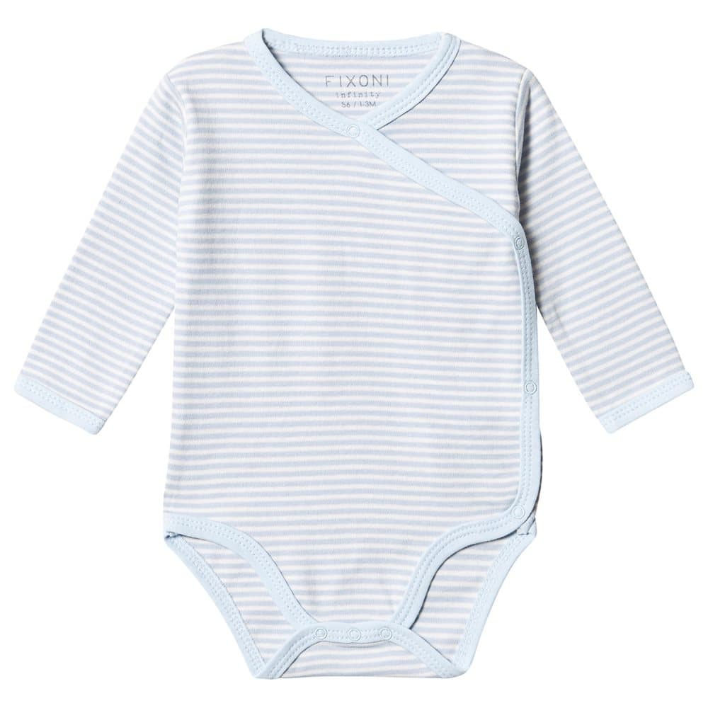 Fixoni, Stripe Indpak Krop New Baby Blue