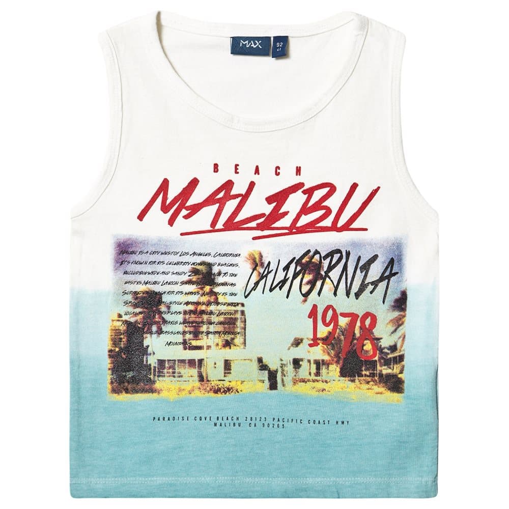 Max Collection, Tanktop White/Sky