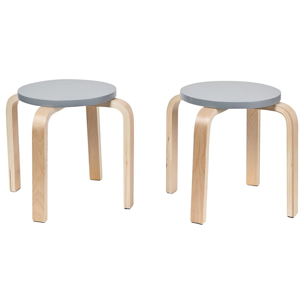 SG Furniture, Kids Stools 2 pcs Grey
