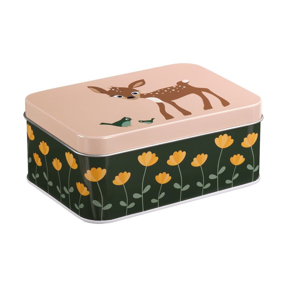 Blafre, Rectangular Tin Box, Deer and rabbit