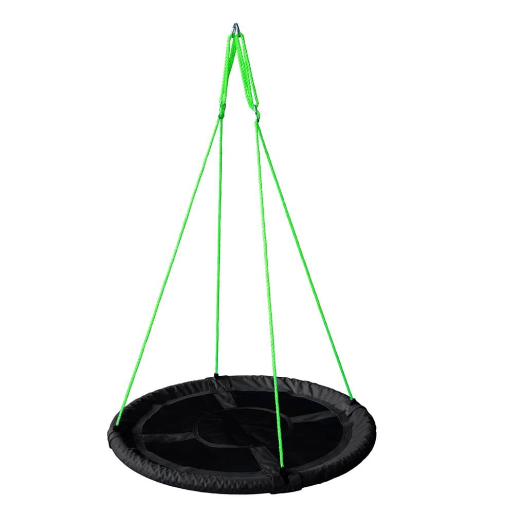 Oliver & Kids, Net Swing round 110 cm Black w. Green Rope