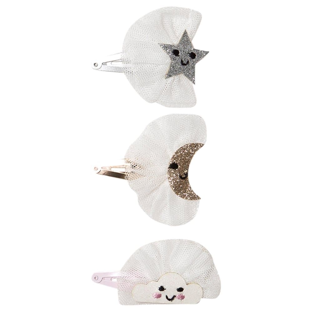 Ciao Charlie, Hair Clip Set Cloud Star Moon Tulle Glitter