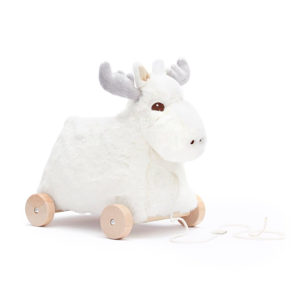 Kids Concept, Dragdjur vit älg Edvin