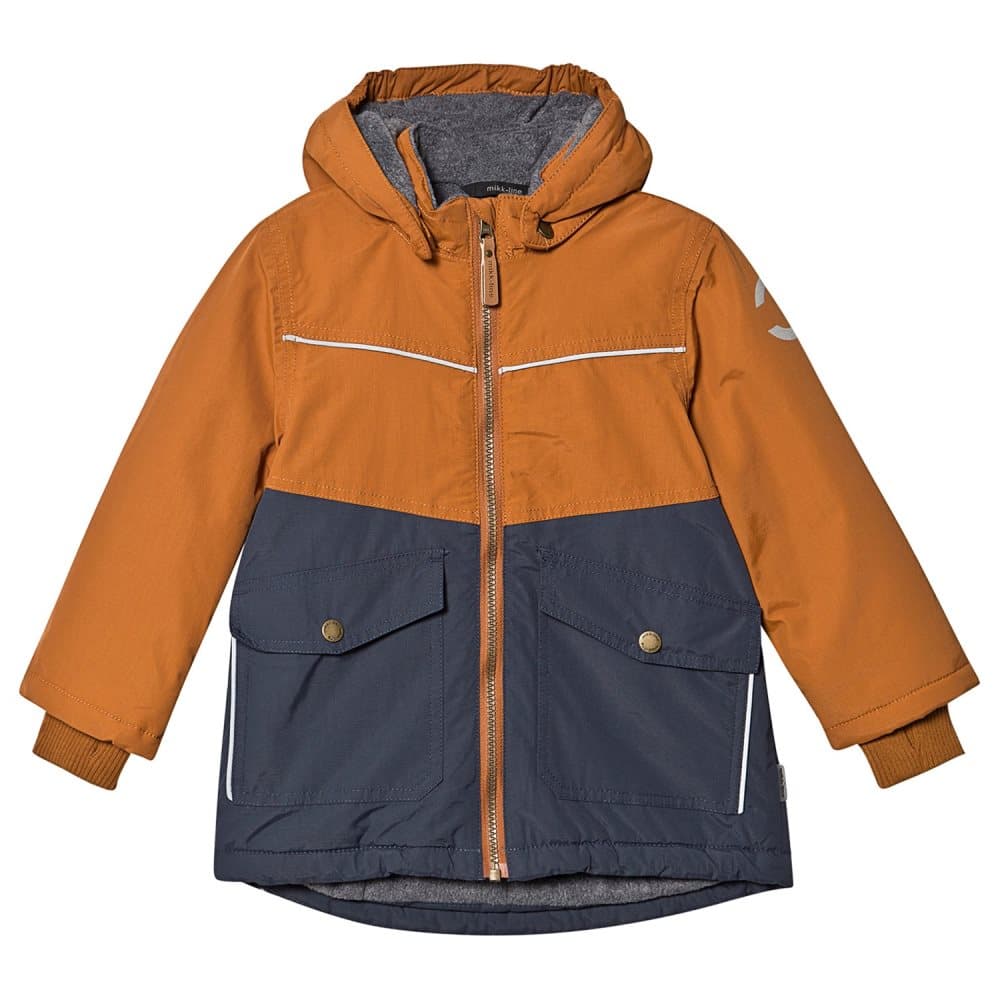 Mikk-Line, Nylon Boys Jacket Leather Brown