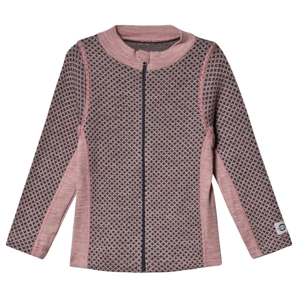 Mikk-Line, Wool Jacquard Cardigan Cerise