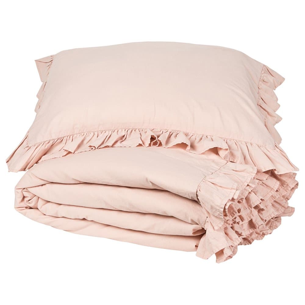 Buddy & Hope, Duvet set 150x210 cm Flounce Pink