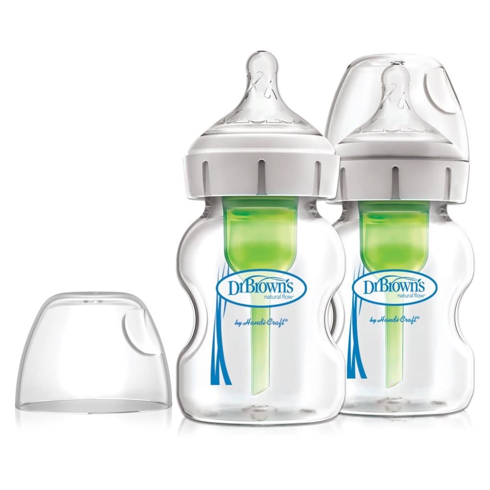 DrBrown, 2-Pakke Options+™ Wide-Neck Glass Flasker 270 ml