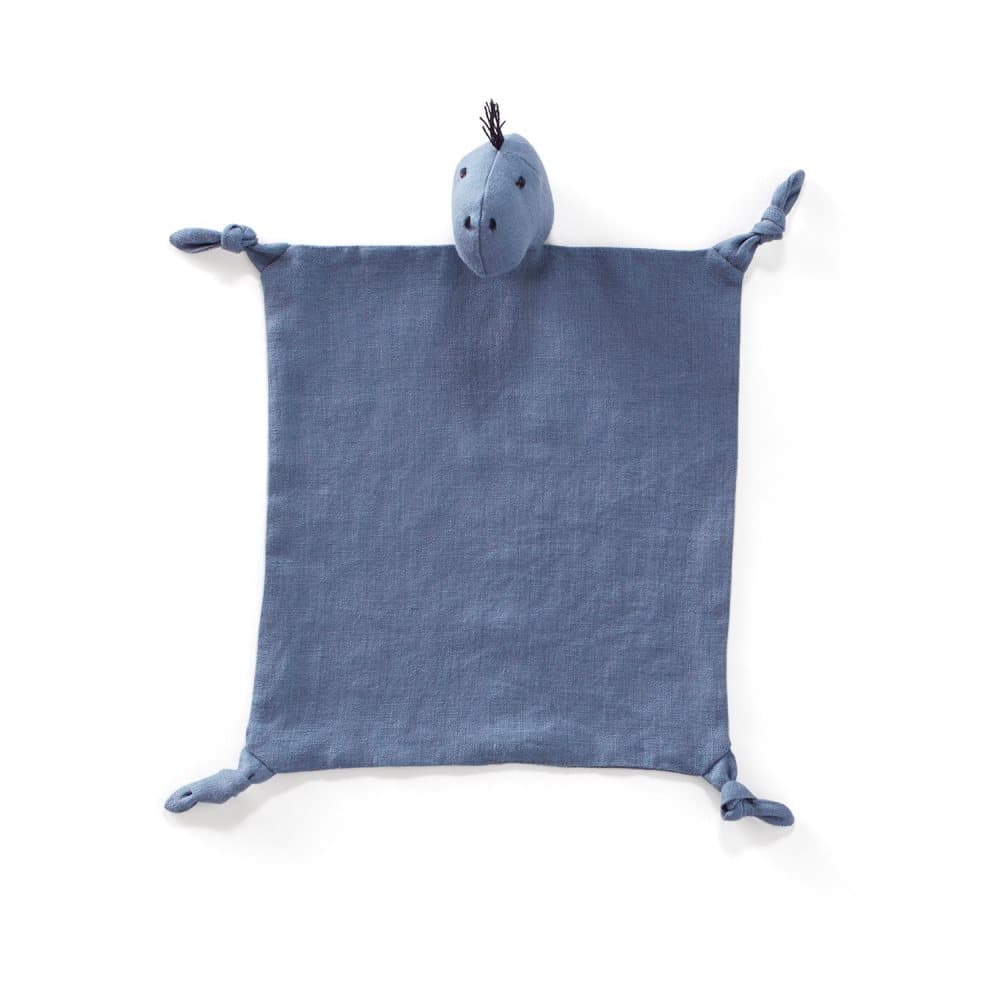 Kids Concept, Dinosaur Linen Tæppe Blue