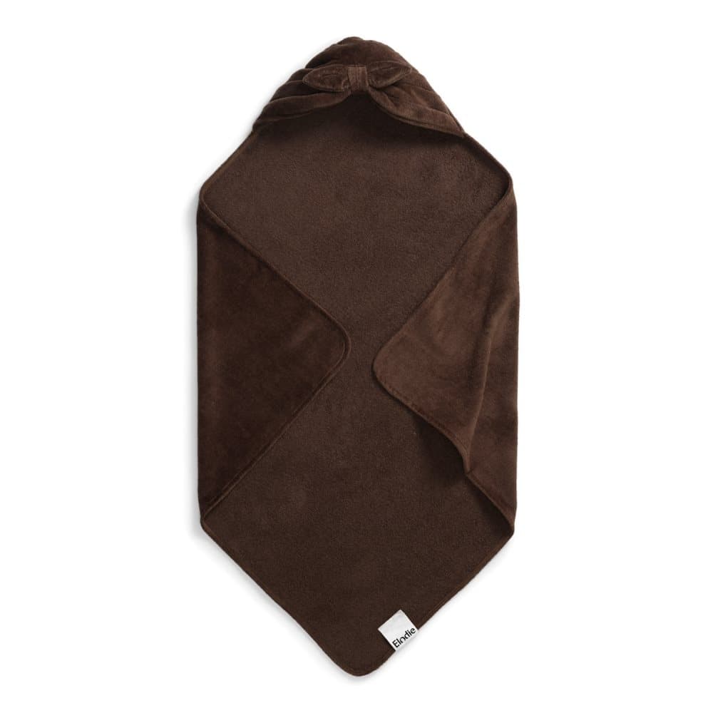 Elodie, Hooded Towel Chocolate Bow