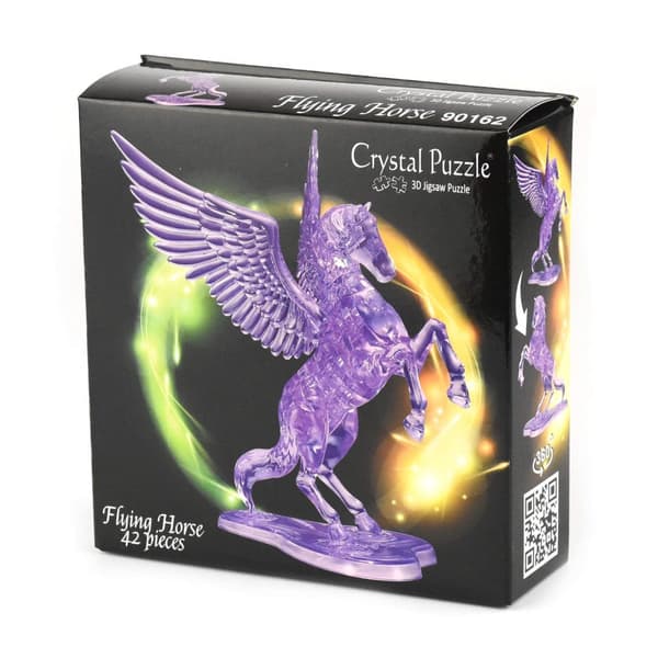 Crystal Puzzle 3D Flygande Häst Lila 42 bitar