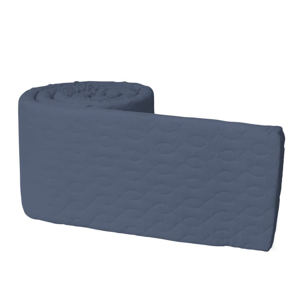 sebra, Baby bumper quilted denim blue