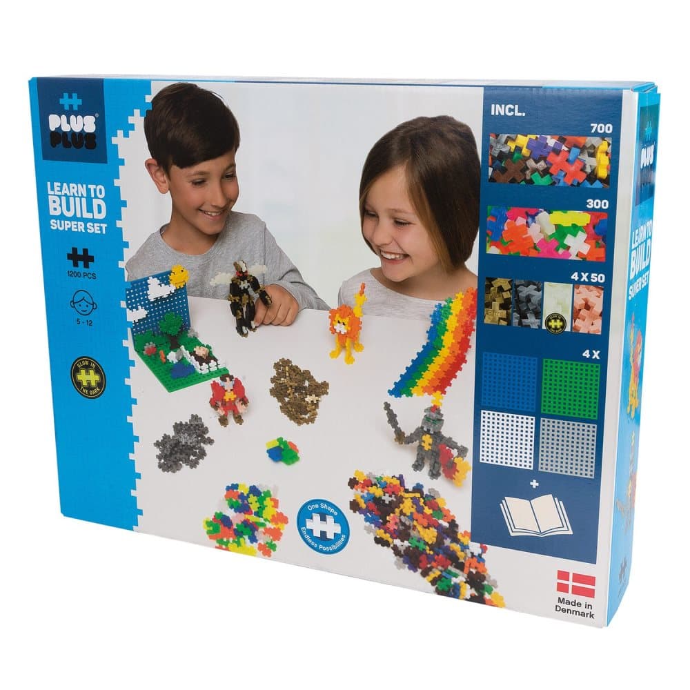 Plus-Plus® Basic Learn to Build Super Set, 1200 pcs