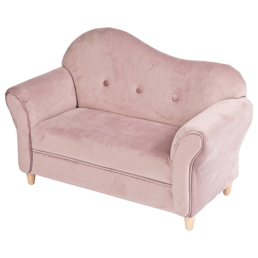 JOX, Kids sofa Velvet Dusty Pink