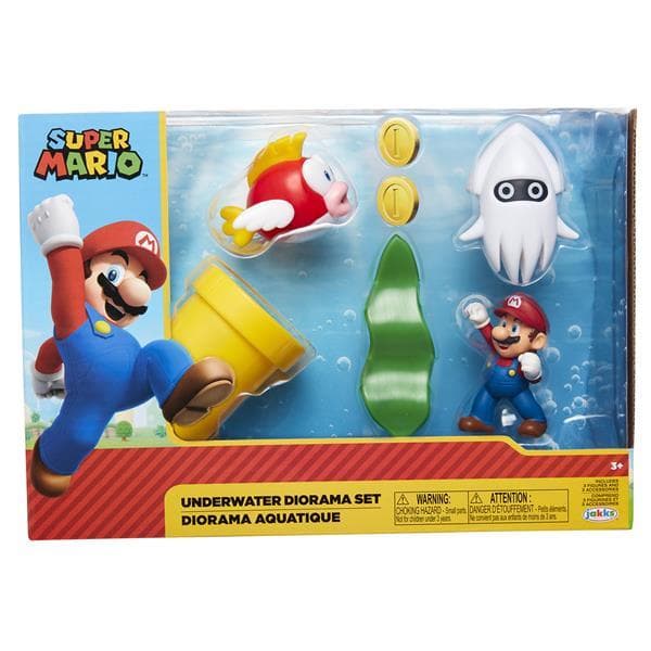 Super Mario Underwater Diorama Play Set