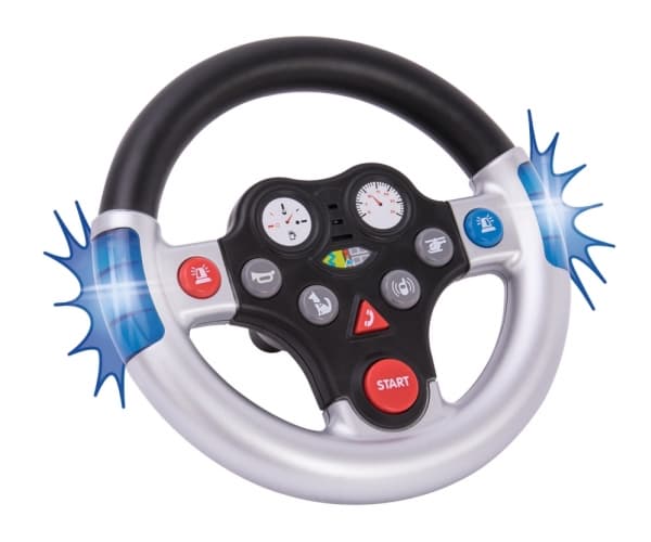 BIG Rescue Sound Wheel, Sound wheel, 1 År, BIG, Vit, Svart, Blå, Bobby Car, Plast