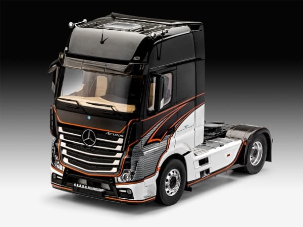 Revell 07439, Monteringssats, Modellastbil / -släp, 1:24, Mercedes-Benz Actros MP4, 341 styck, Svart, Grå, Vit
