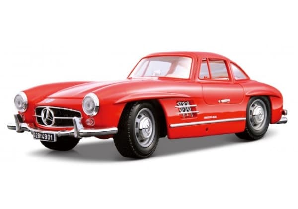 BBURAGO Mercedes Benz 300sl Coupe, Montert på forhånd, Klassisk bil, 1:18, Mercedes Benz 300sl, Rød