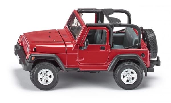 Siku Jeep Wrangler, Svart, Rød, Bybil, Metall, Plastikk, 1:32, Jeep Wrangler, 80 mm