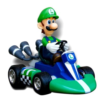 Nintendo Mario Kart Pull-back Racers Luigi Bil 12cm