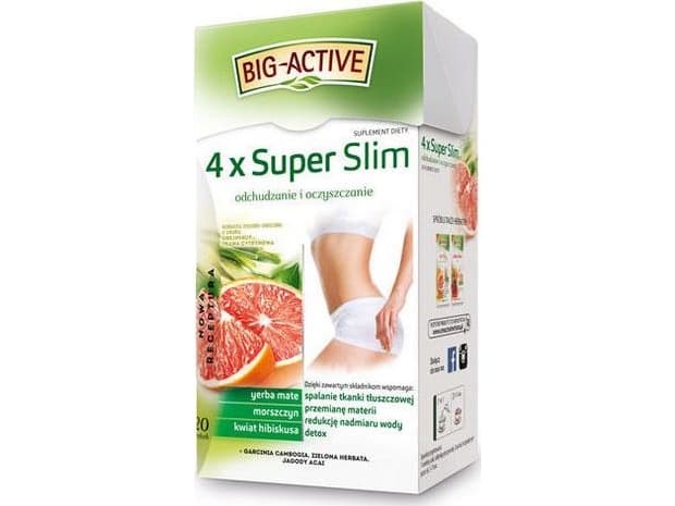 Big Active Big-active tea 4x super slim for slimming and cleansing 20 bags