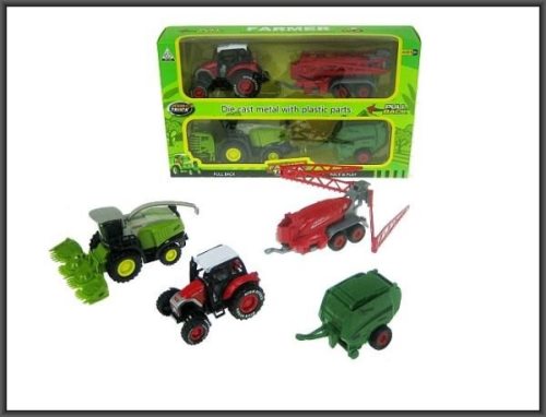 Bild av Hipo Tractor and agricultural machine trailer 23cm in a box (HXYC16)