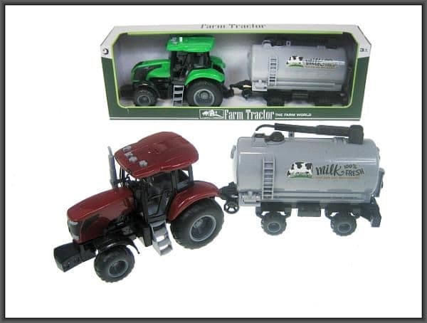 Hipo Tractor trailer milk 48cm with sound in box (HFT06)