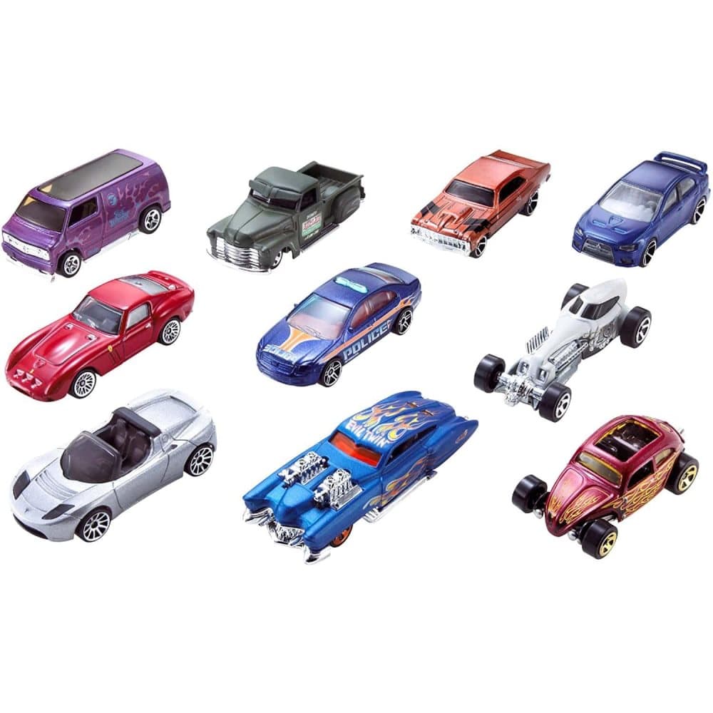 10x Hot Wheels Lekebiler - Selges Tilfeldig