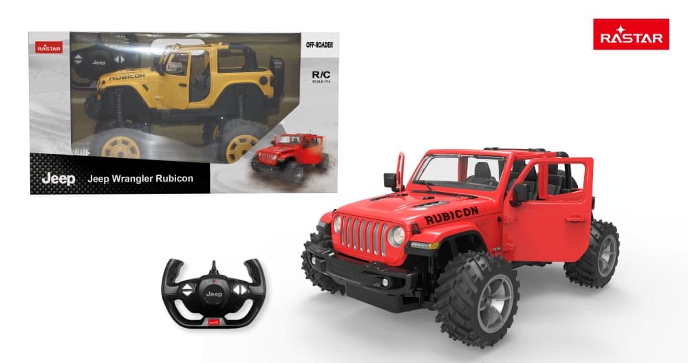 Rastar Jeep Wrangler JL R/C 1:14 Radiostyrd Bil Gul