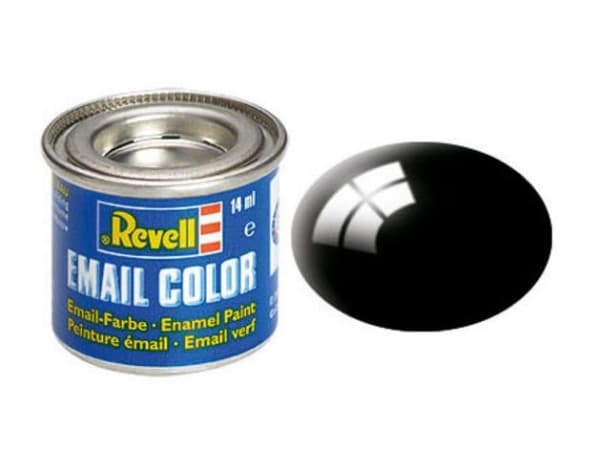 Revell Black, gloss RAL 9005 14 ml-tin, Maling, Sort, 14 ml, Syntetisk harpiks, Emalje maling, Tin