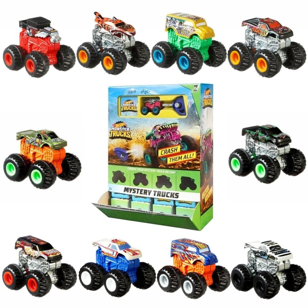 20-Pack Hot Wheels Monster Trucks Minis Med Nøgle & Klistermærker