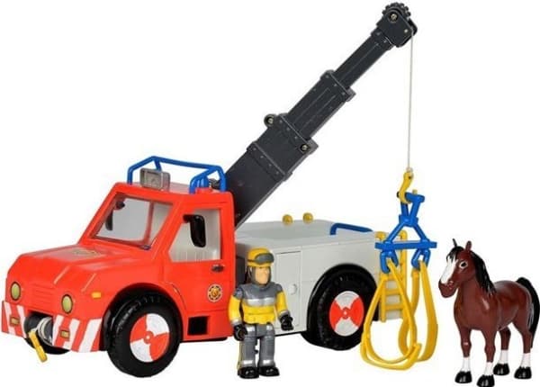 Simba 109258280, Grå, Röd, Lyftkran, Plast, 3 År, Pojke/flicka, Fireman Sam