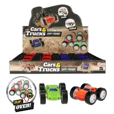 CARS & TRUCKS Mini Flip Monster Truck With Friction Car Plastic 10cm
