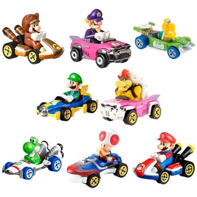 2-Pack Hot Wheels Mario Kart Racers Usorteret 1:64 køretøjer biler