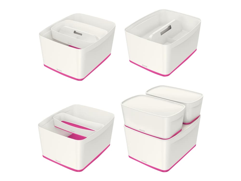 Leitz MyBox Large - Förvaringsbox - A4 - 18 liter - rosametallic
