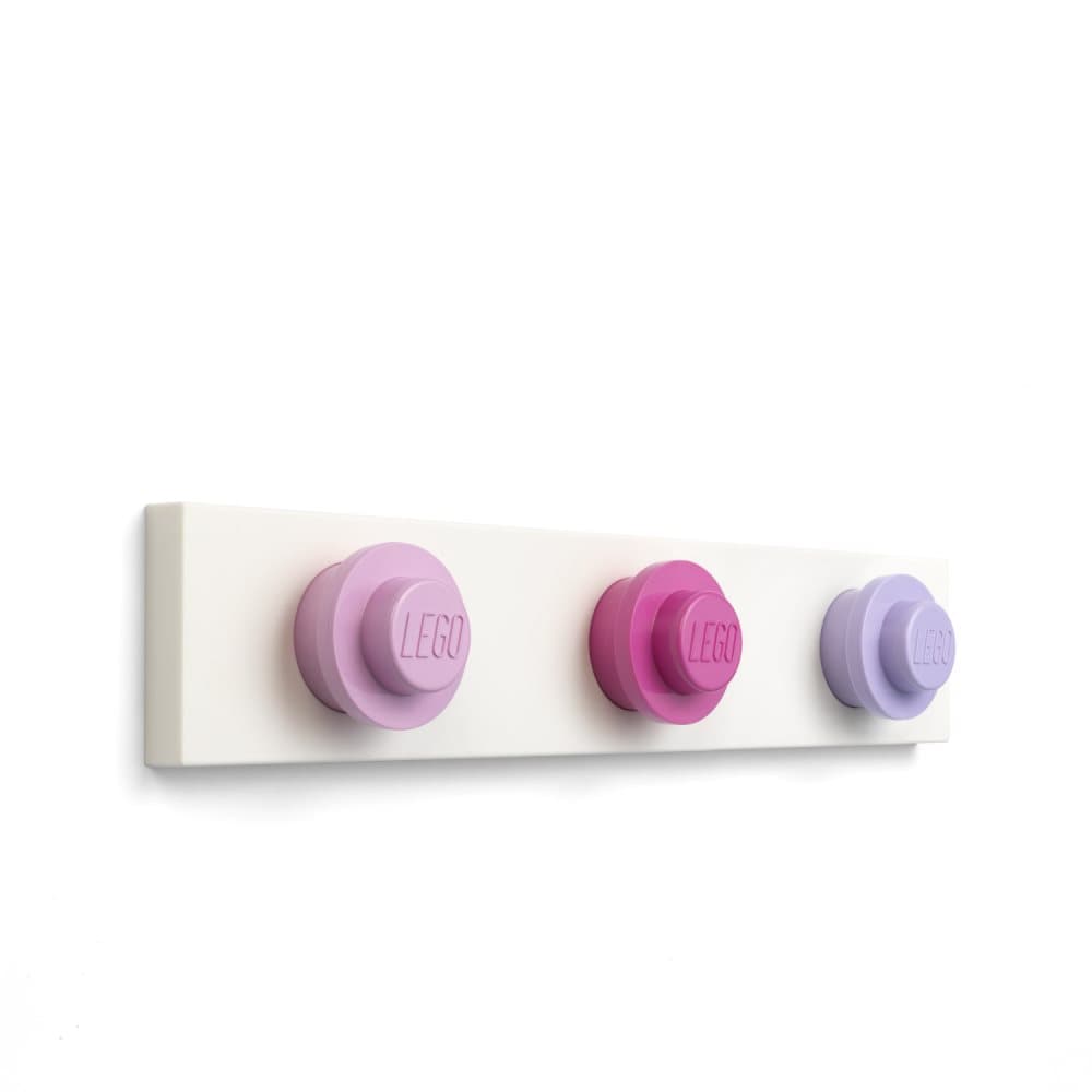 LEGO Väggknoppar, 3-pack Rosa, Ljusrosa, Lila