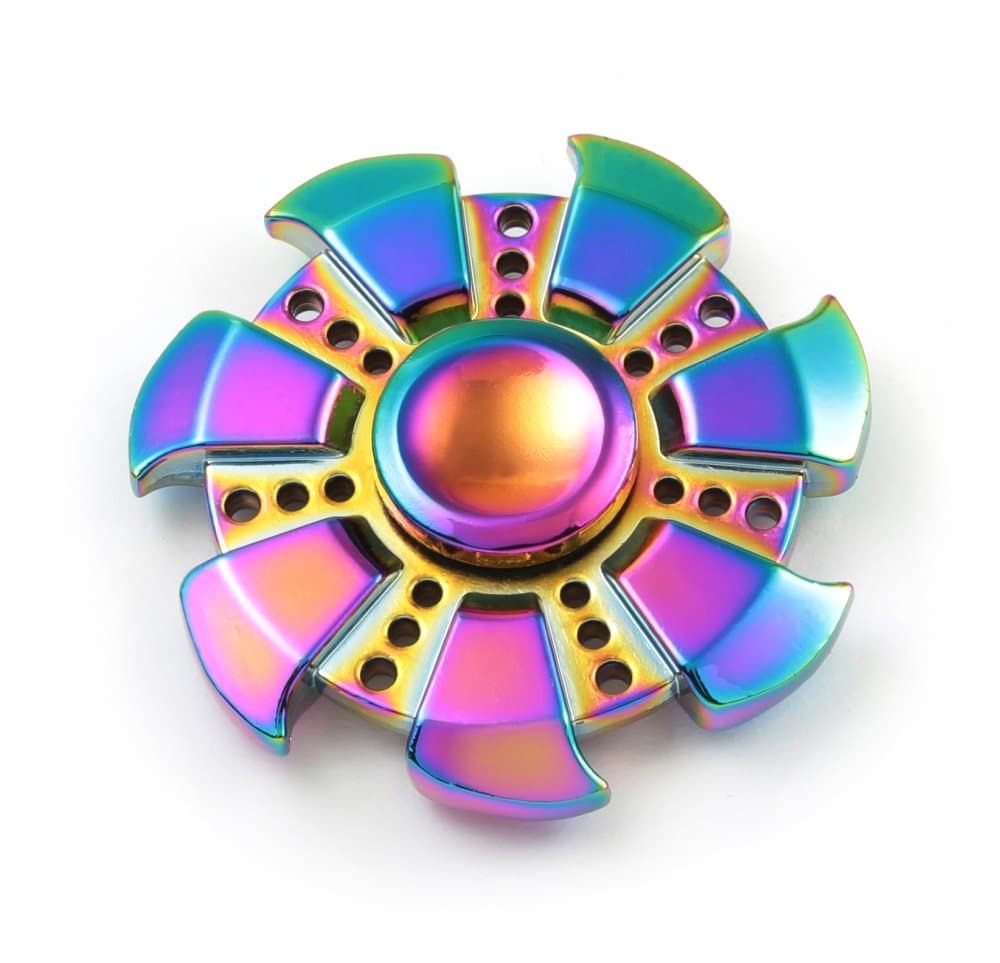 Fidget Spinner Rainbow Zinc Alloy Blade