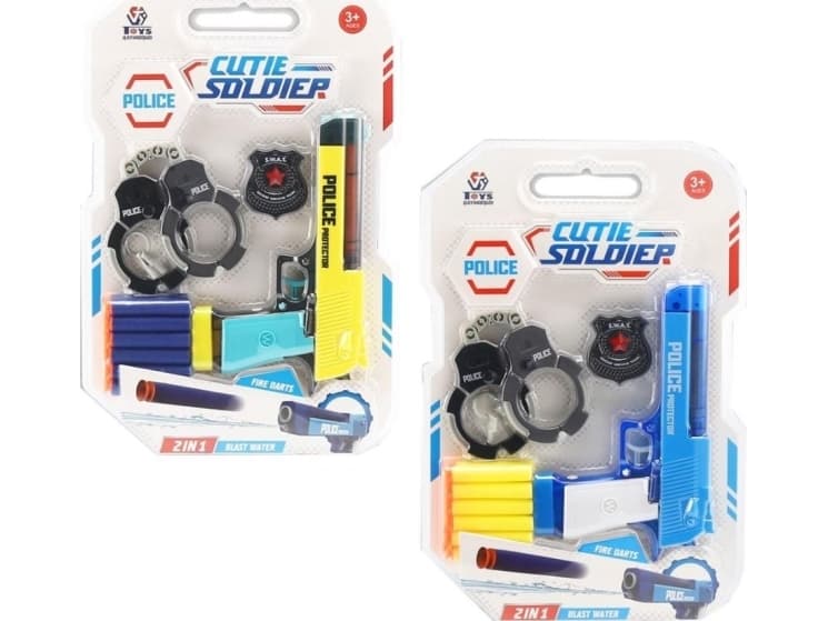 Askato Pistol for soft cartridges with handcuffs mix