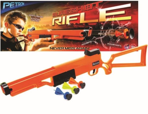Sureshot Rifle til børn m/3 dartpile