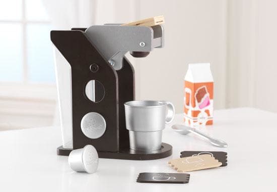 KidKraft Espresso Coffee Set, Flicka, Svart, Silver, Vit, 160 mm, 70 mm, 180 mm, 1 kg