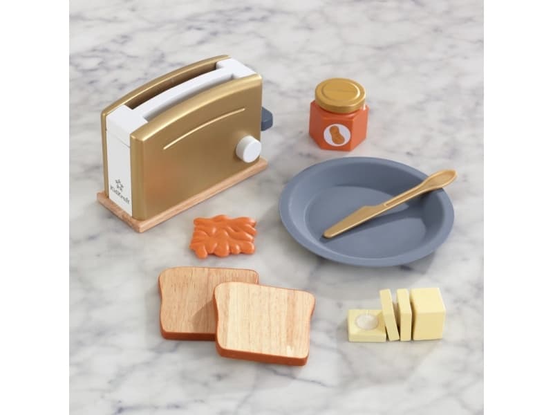 KidKraft Modern Metallics Toaster Set, Not for children under 36 months, 162 mm, 76 mm, 113 mm, Låda