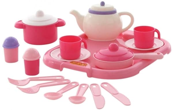 Polesie Dishes Set "Nastka" For 2 People 19 Elements in a Grid (59079)