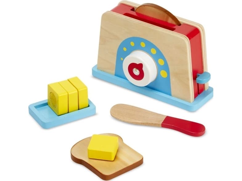 Melissa & Doug Wooden breakfast set with a toaster