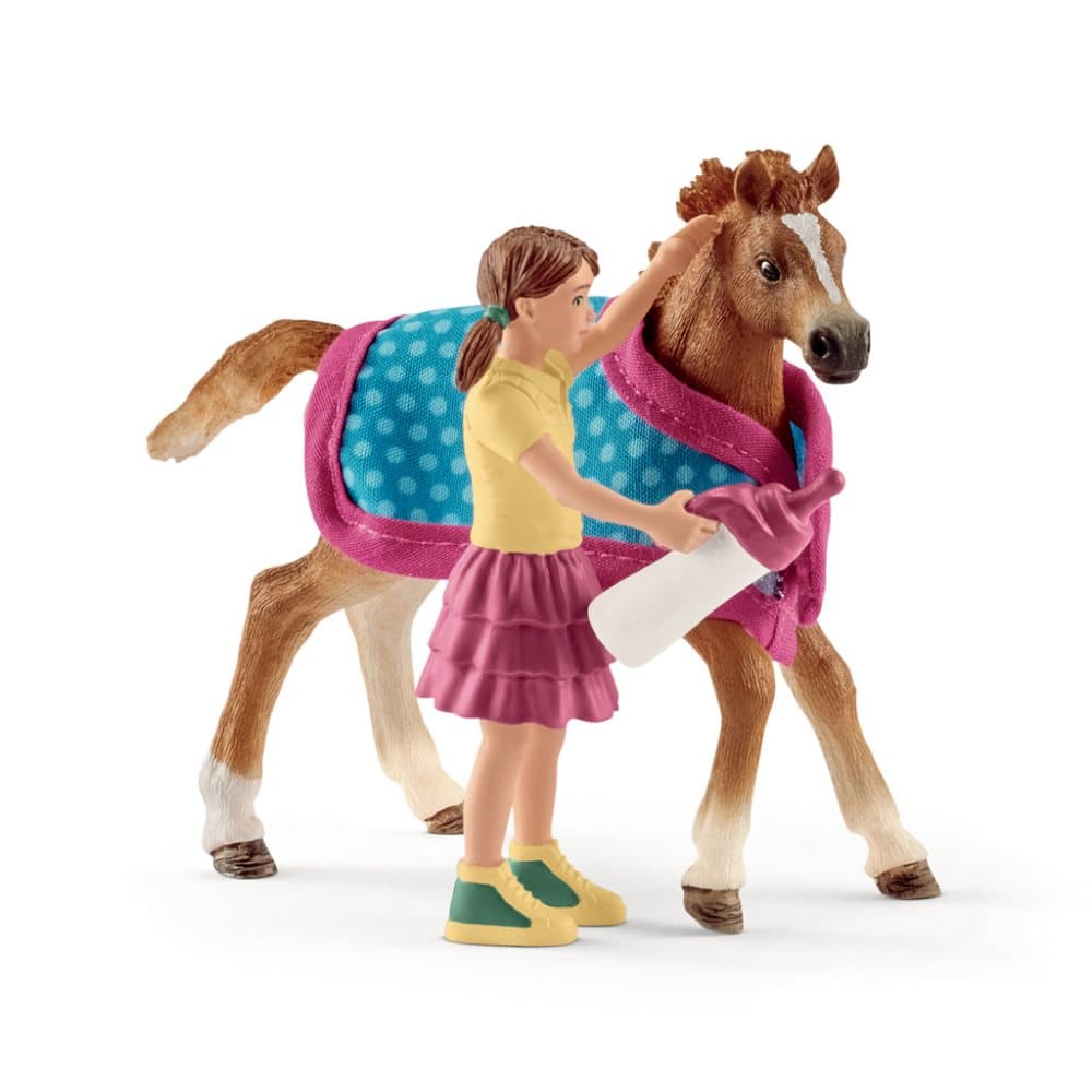 schleich® HORSE CLUB Föl med täcke 42361