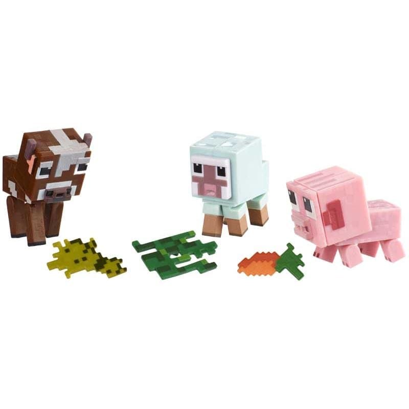 Minecraft-dyr i en pakke med 3