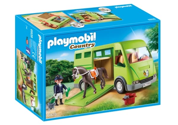 Playmobil Country Horse Box, 5 år, Gutt/Jente, Grønn, Grå, 270 mm, 110 mm, 140 mm