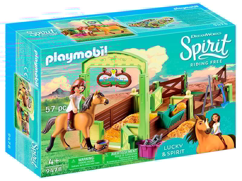 Playmobil Horse Box ''Lucky & Spirit'', 4 år, Jente, Innendørs, Flerfarget, 126 mm, 47 mm
