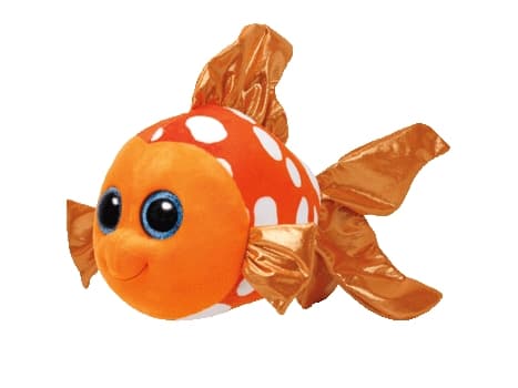 TY Sami, Fisk, Orange, Vit, Plysch, 3 År, Beanie Boo, Fisk