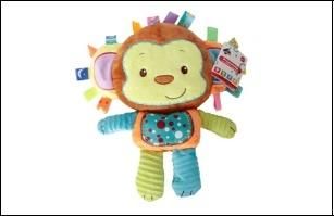 Bild av Askato A cuddly toy with a rattle and a squeaker - Monkey